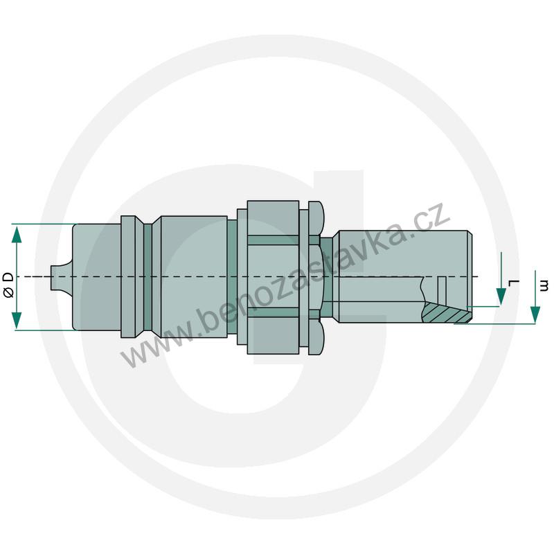 Hydraulická rychlospojka M26x1,5 samec KSS18L3 DN12-GB3