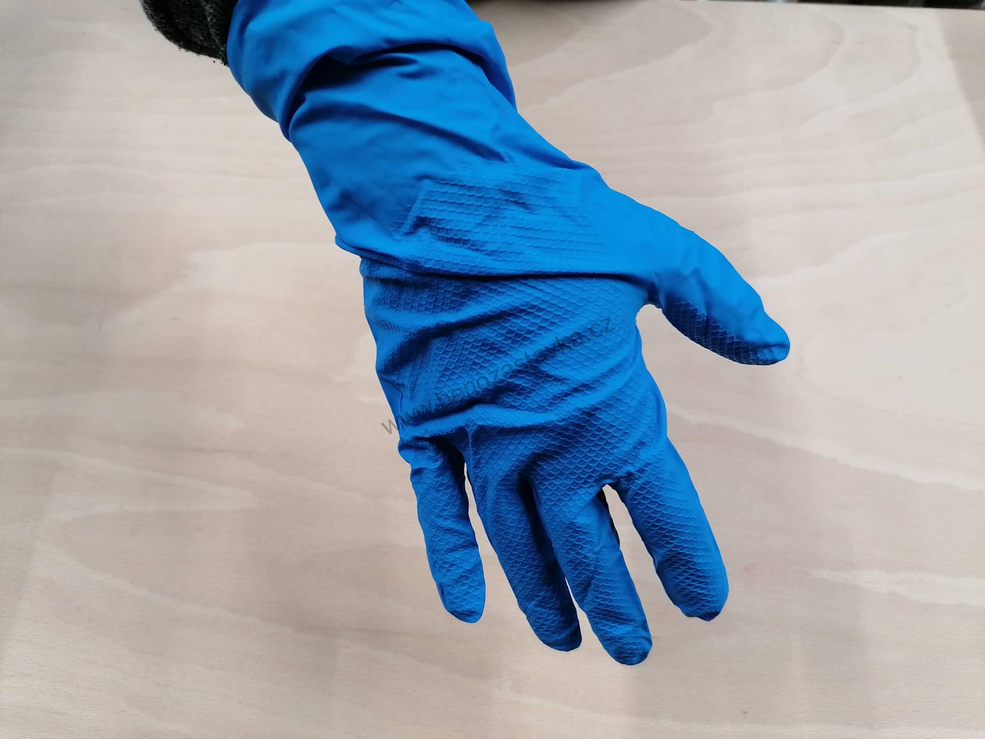 50 kusů - Jednorázové rukavice - GRIP BLAU - vel.S - Nitrilové