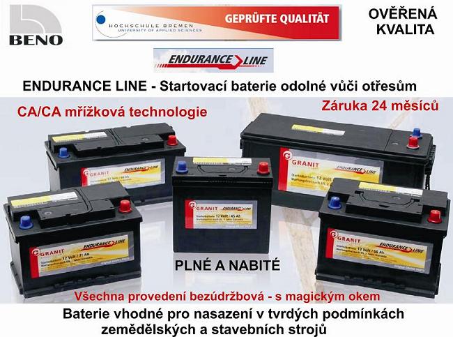 Autobaterie Endurance Line 12V 64Ah 610A - 242x175x190 - Bezúdržbová