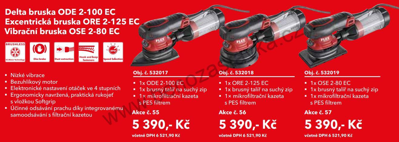 Kompaktní excentrická bruska s regulací otáček ORE 2-125 EC - FLEX