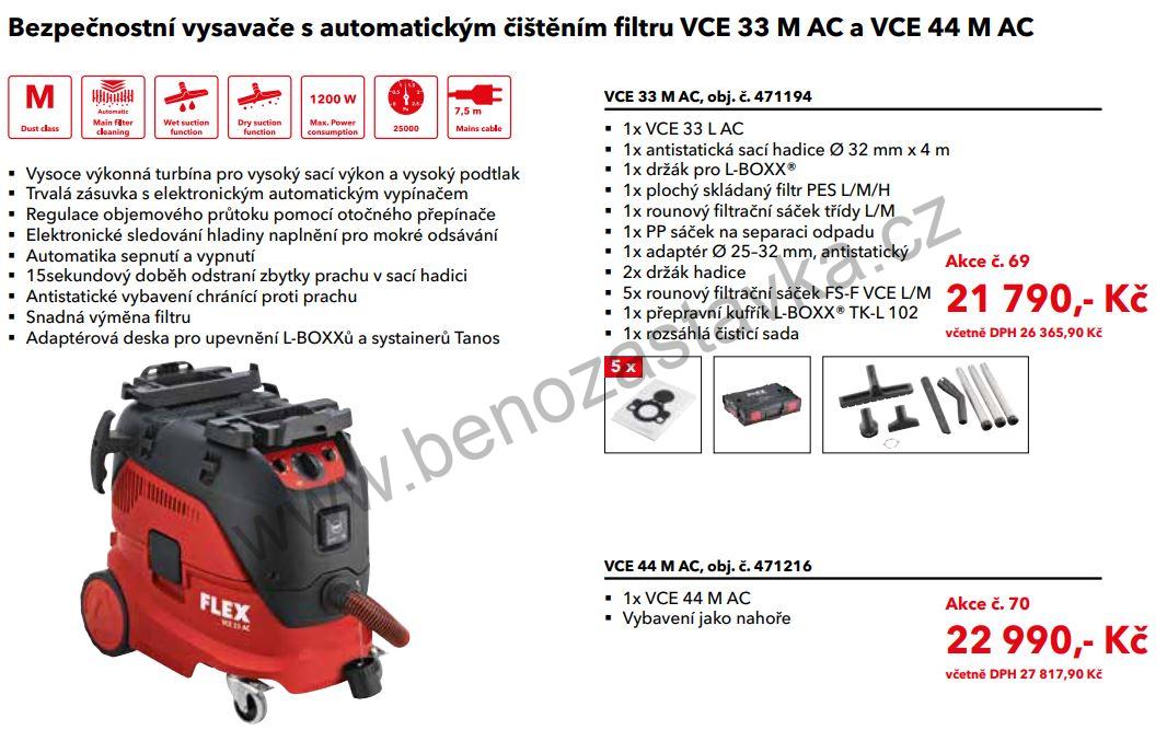 SET Bezpečnostní vysavač s automatickým čištěním filtru, 42 l, třída M, VCE 44 M AC - FLEX