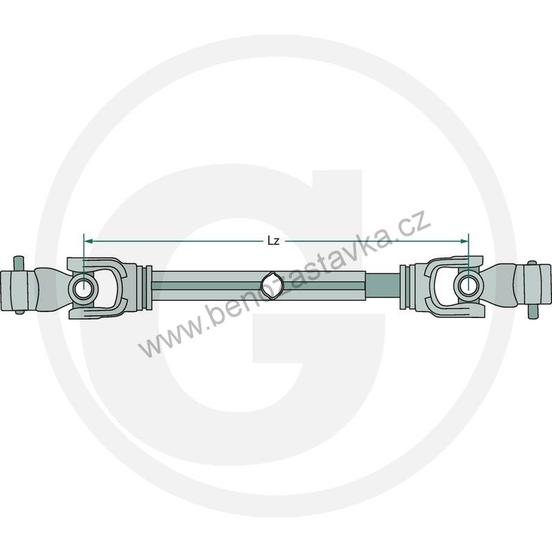 Kardan - kloubová hřídel Lz 1210 - F 24, profil G5/G6