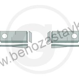 Nože pro bubnový žací stroj - Granit 100x48 levý