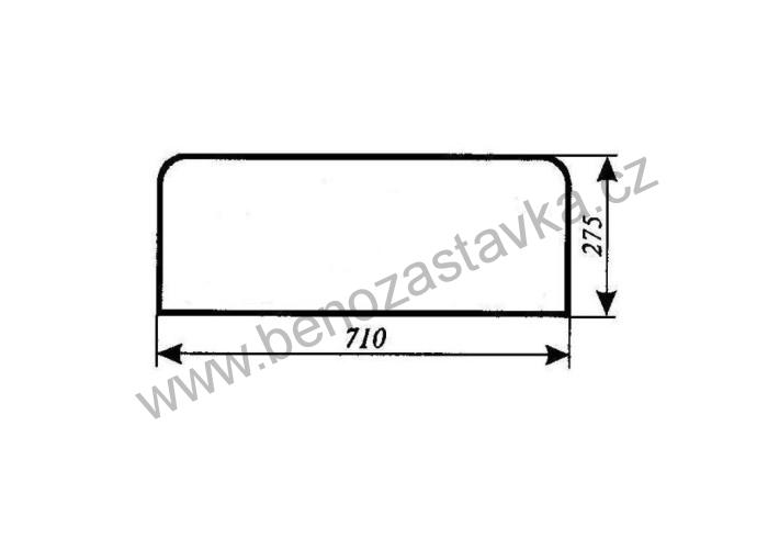 Sklo zadní spodní - Zetor URII