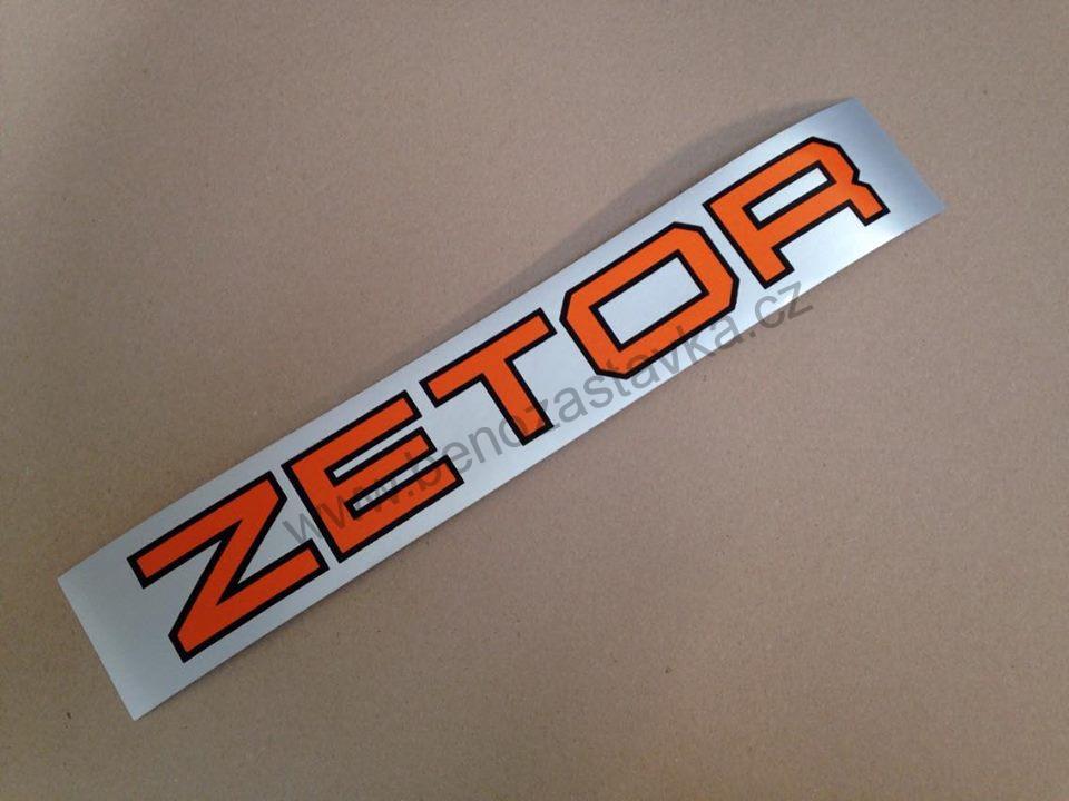 Nápis ZETOR 6,5x41 cm - matné stříbrné pozadí - Zetor URI