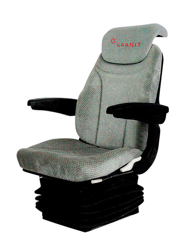 Sedadlo mechanicky odpružené -prodloužená opěradla- látkový potah