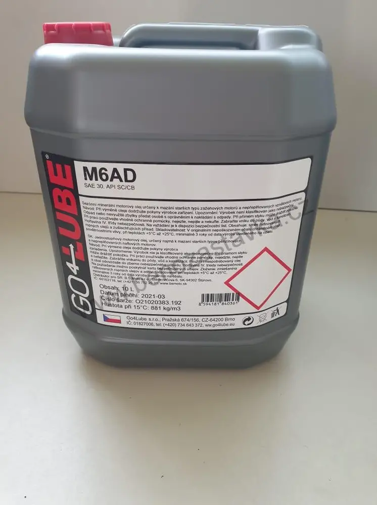 10Litrů - Motorový olej - M6AD - Go4Lube