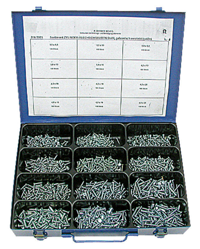 Šrouby do plechu - sortiment DIN 7981/7983 - ISO 7049/7051