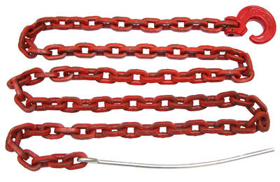 Řetěz 4-hranný 8mm s hákem nábojem - jehlou- jakost G8 - délka 2m