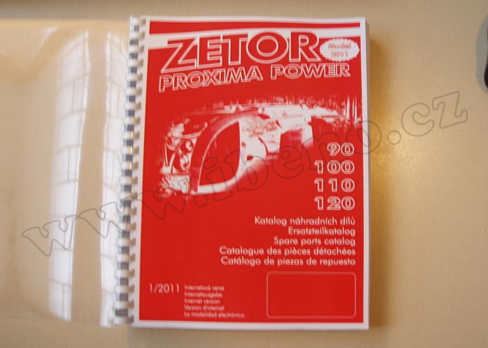 Katalog dílů Zetor Proxima Power 90 100 110 120 model 2011