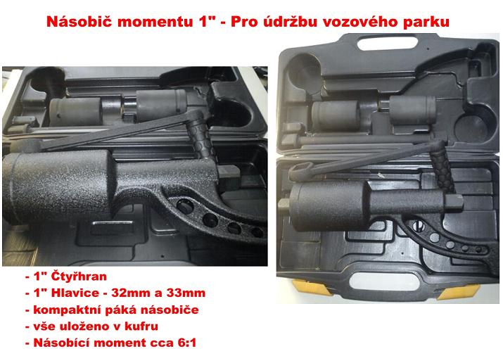 Násobič momentu 1\" - Klíč na kola ráčnový 1\"