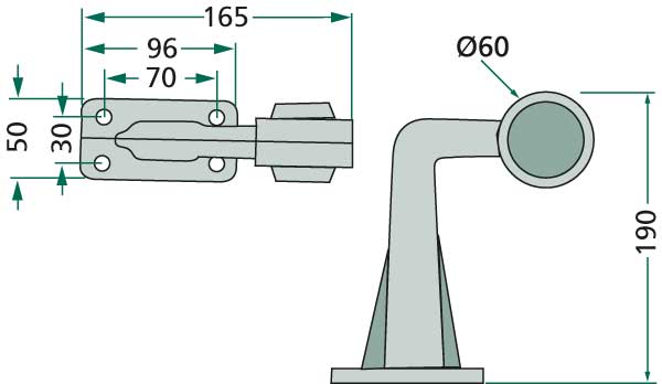 GRANIT Koncová a obrysová světla zahnutá