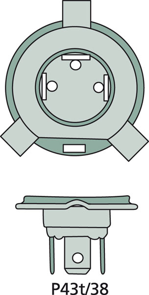 Halogenová žárovka H4 - 12V, 60/55W - P 43 t  - Granit