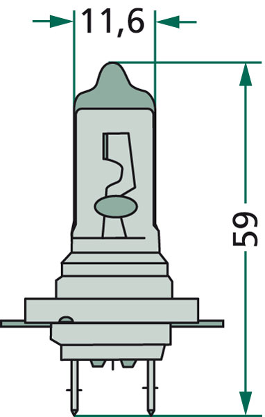 Halogenová žárovka H3 - 12V / 55W -   PX 26 d - Granit 