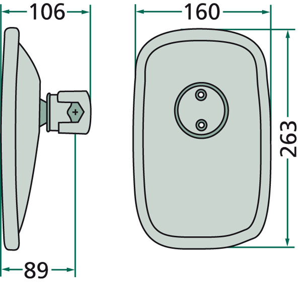 Zrcátko 263 x 160 mm