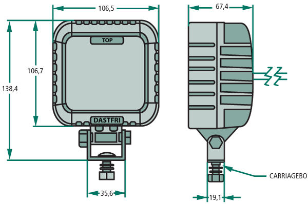 GRANIT Pracovní LED světlo 10-50V