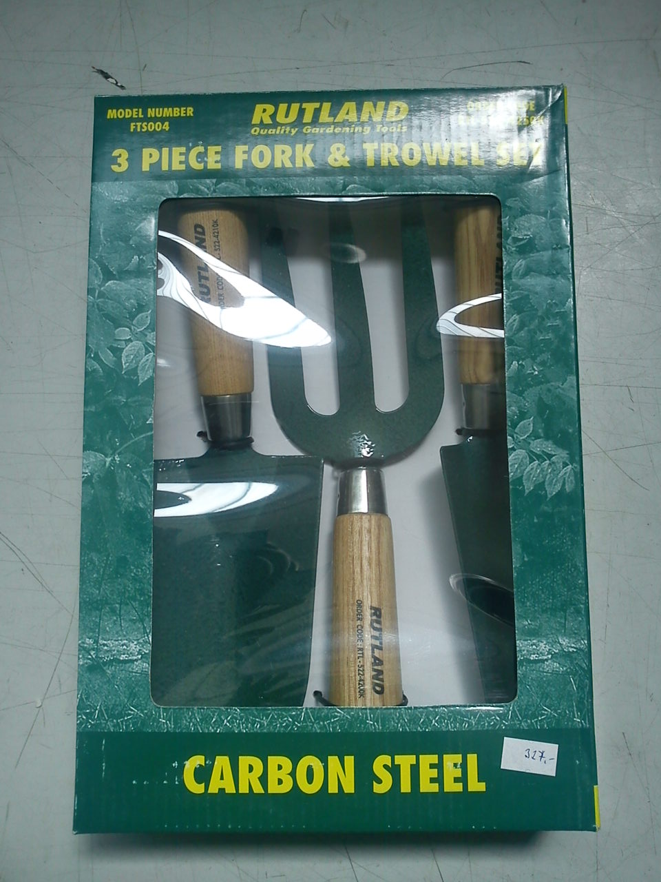 Zahradní sada nářadí - 3 kusy - Lopatka/Vidle/Lopatka sázecí - Uhlíková ocel