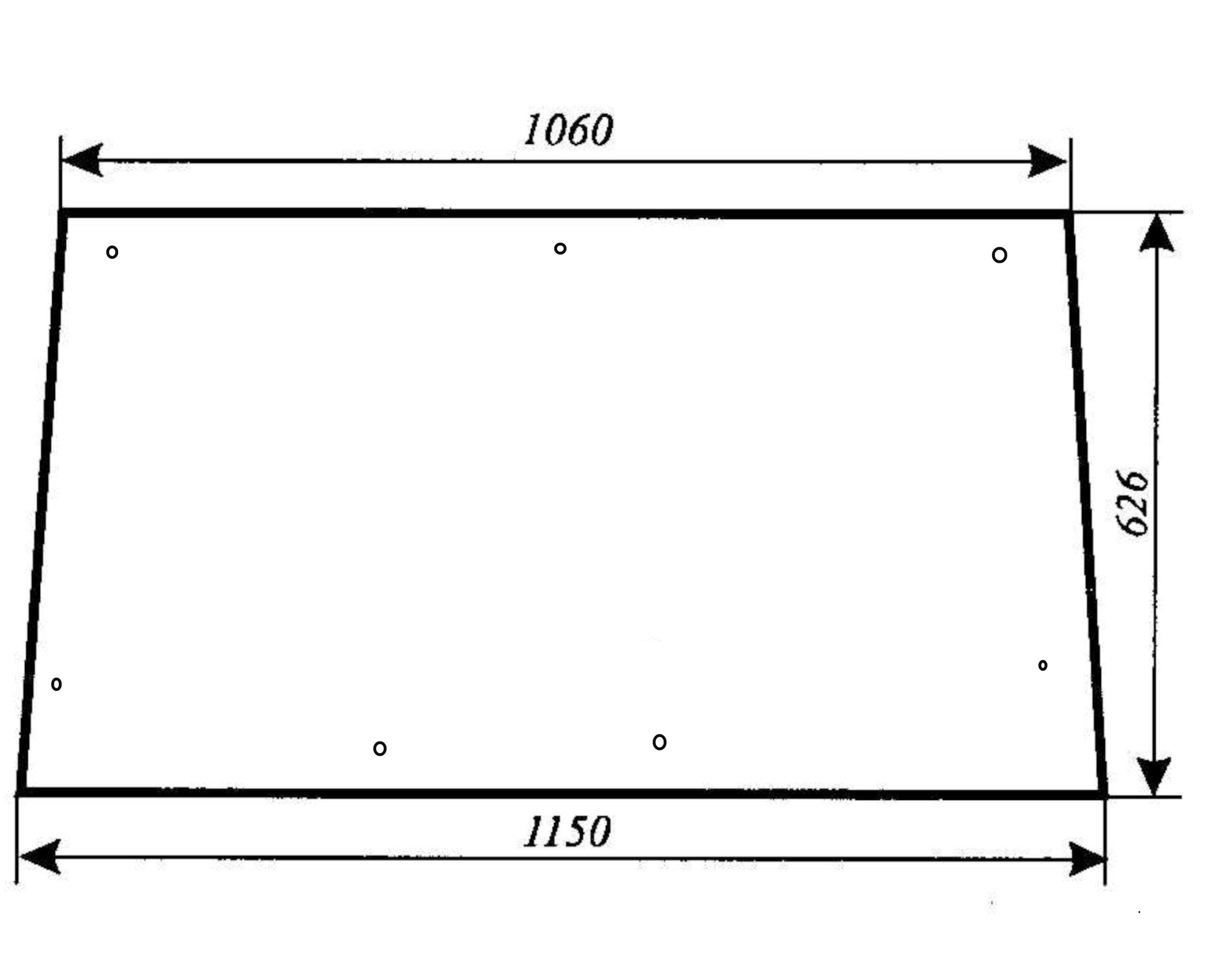 Sklo zadní nevyhřívané - Zetor URII