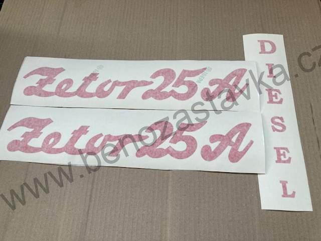 Červená sada samolepek pro Zetor 25A