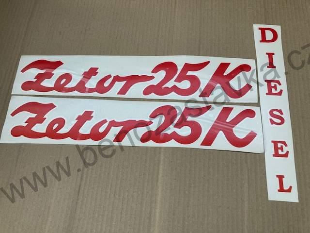 Červená sada samolepek pro Zetor 25K