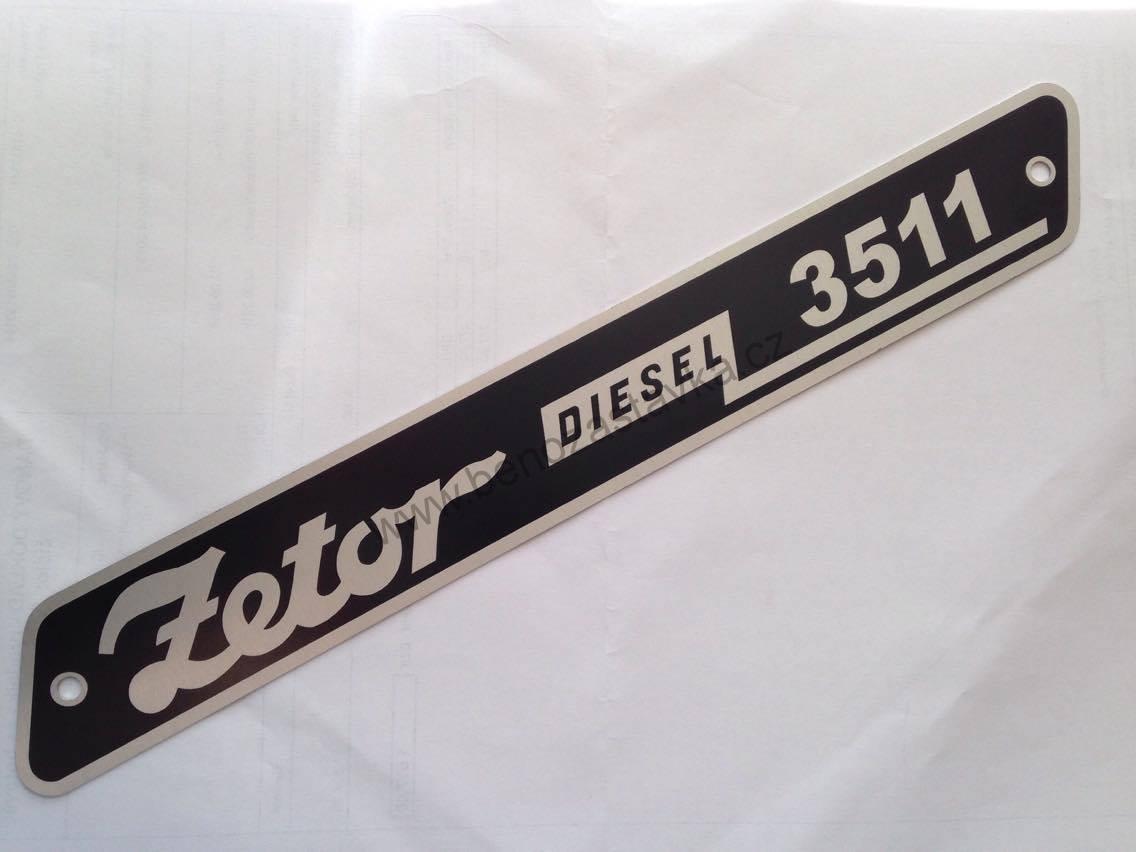Nápis Zetor 3511 hliník - Zetor 3511