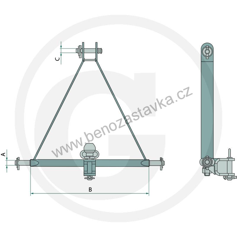 GRANIT Kulový závěs pro třetí bod