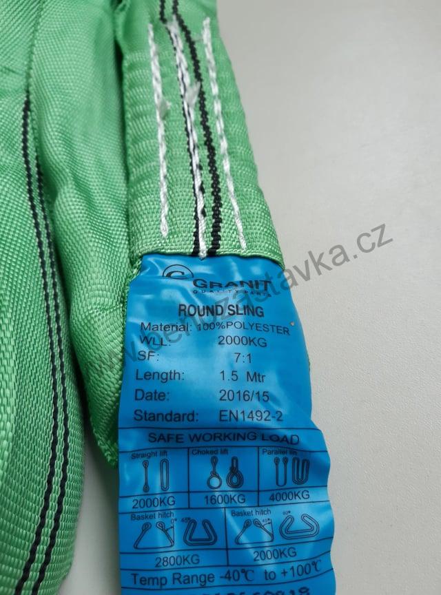 PÁS ZVEDACÍ - popruh - 2T/1M - nekonečný