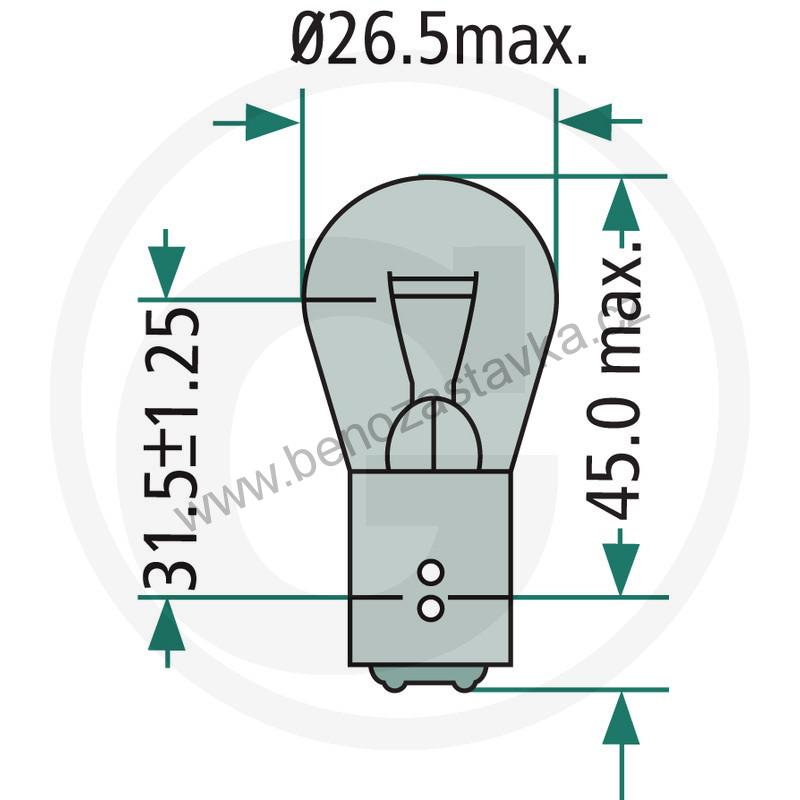 Žárovka P21/5W 24V/21/5W- 10ks Granit