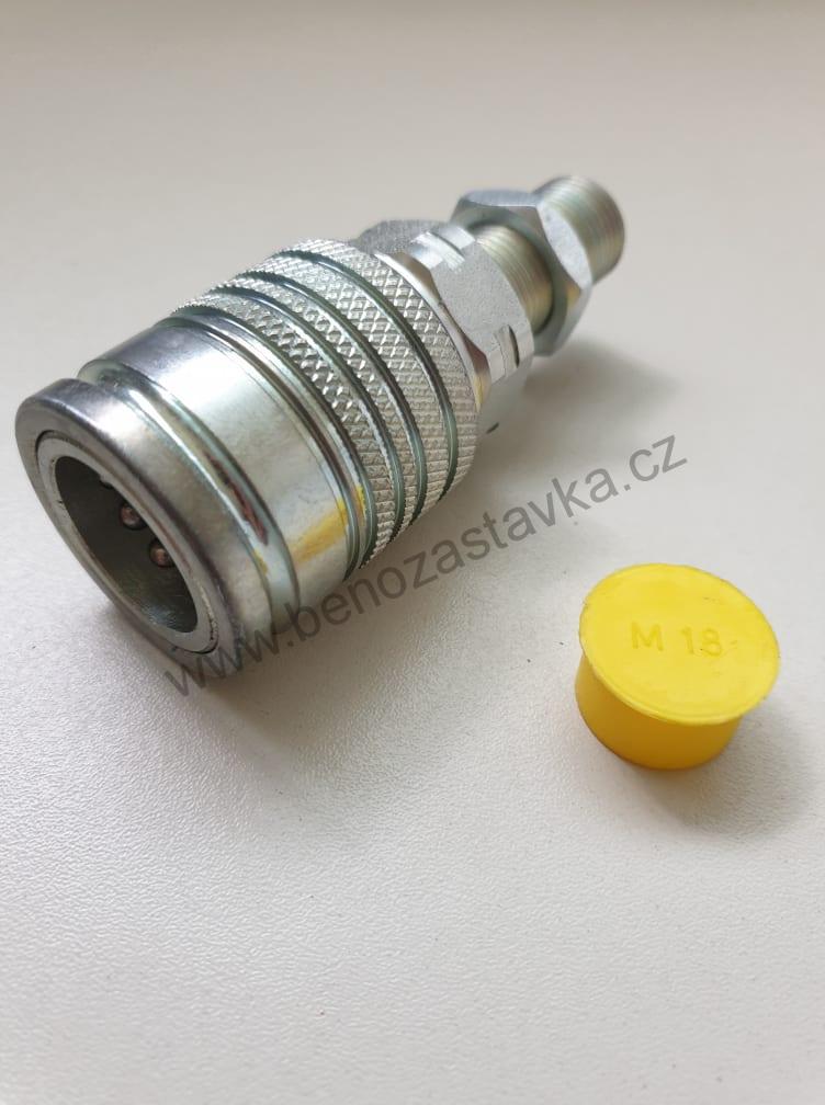 Hydraulická rychlospojka dlouhý krk M18x1,5 samice KMS12L3 DN12-GB3