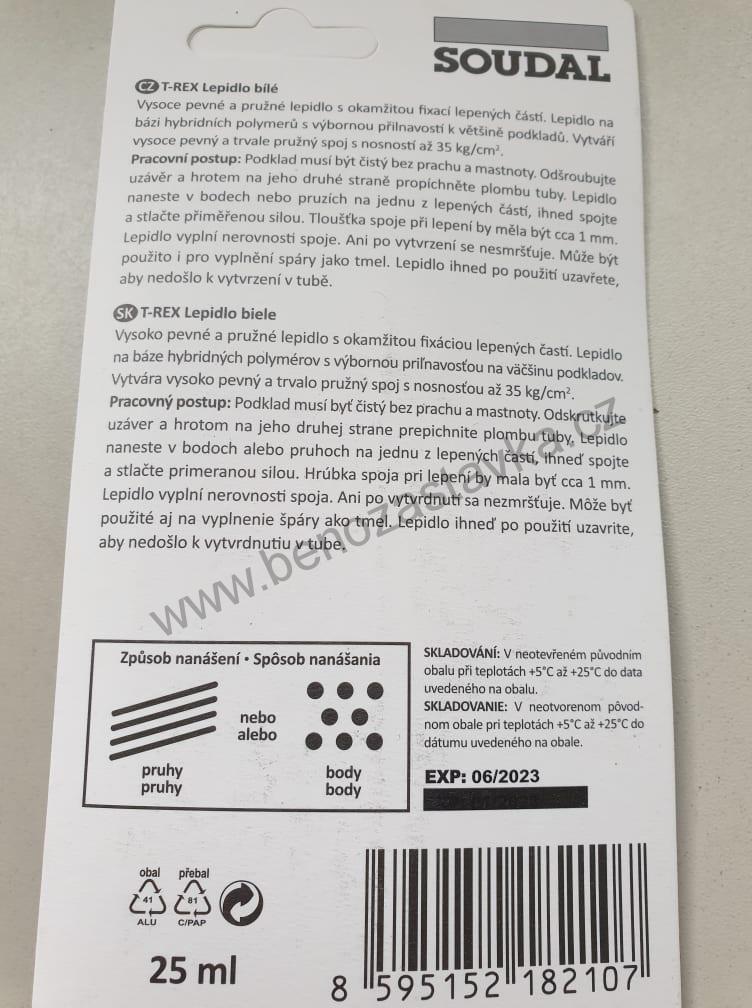 25ML - Lepidlo bílé T-REX