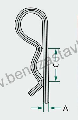 Závlačka 5 x 20-28 mm - pružinová - BETA