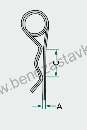 Závlačka 3 x 14-20 mm - pružinová dvojitá - BETA