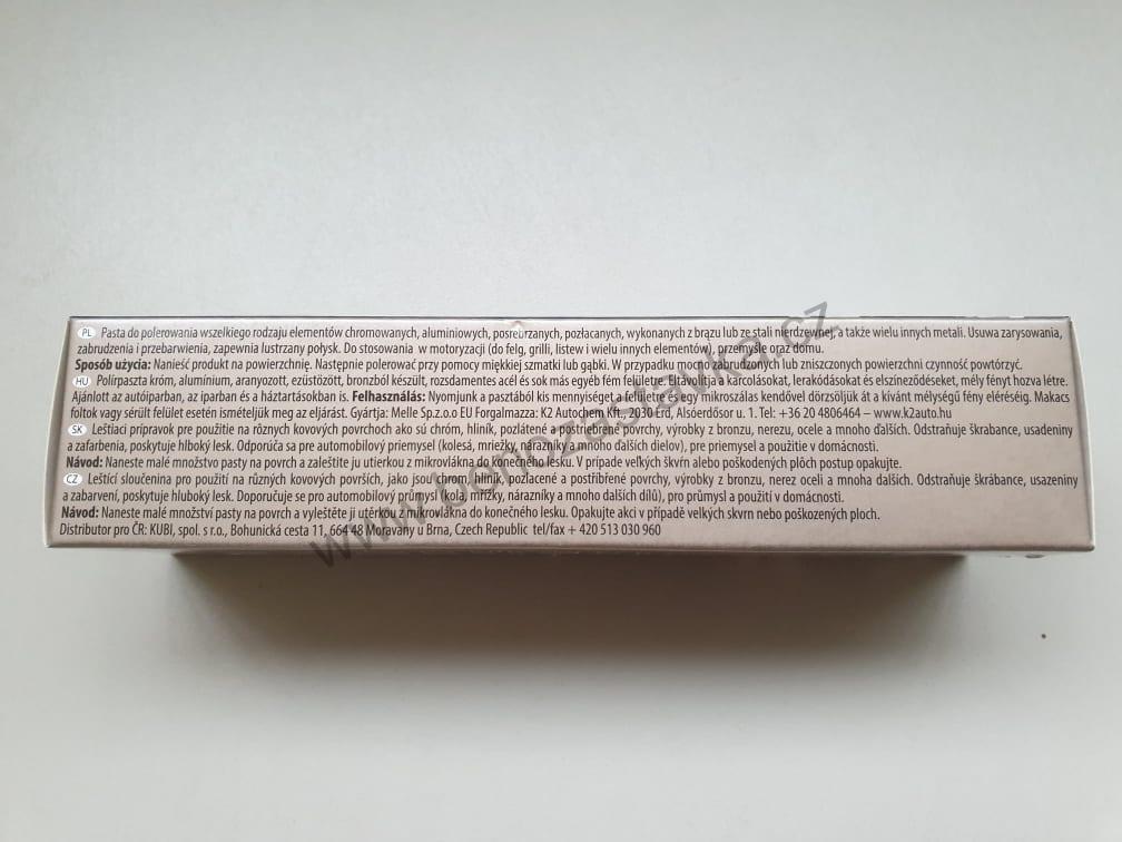 Pasta na čištění a leštění kovových povrchů - 120 g