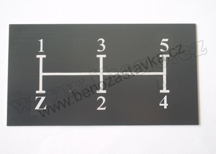 Štítek řazení hliníkový - Zetor Super 35