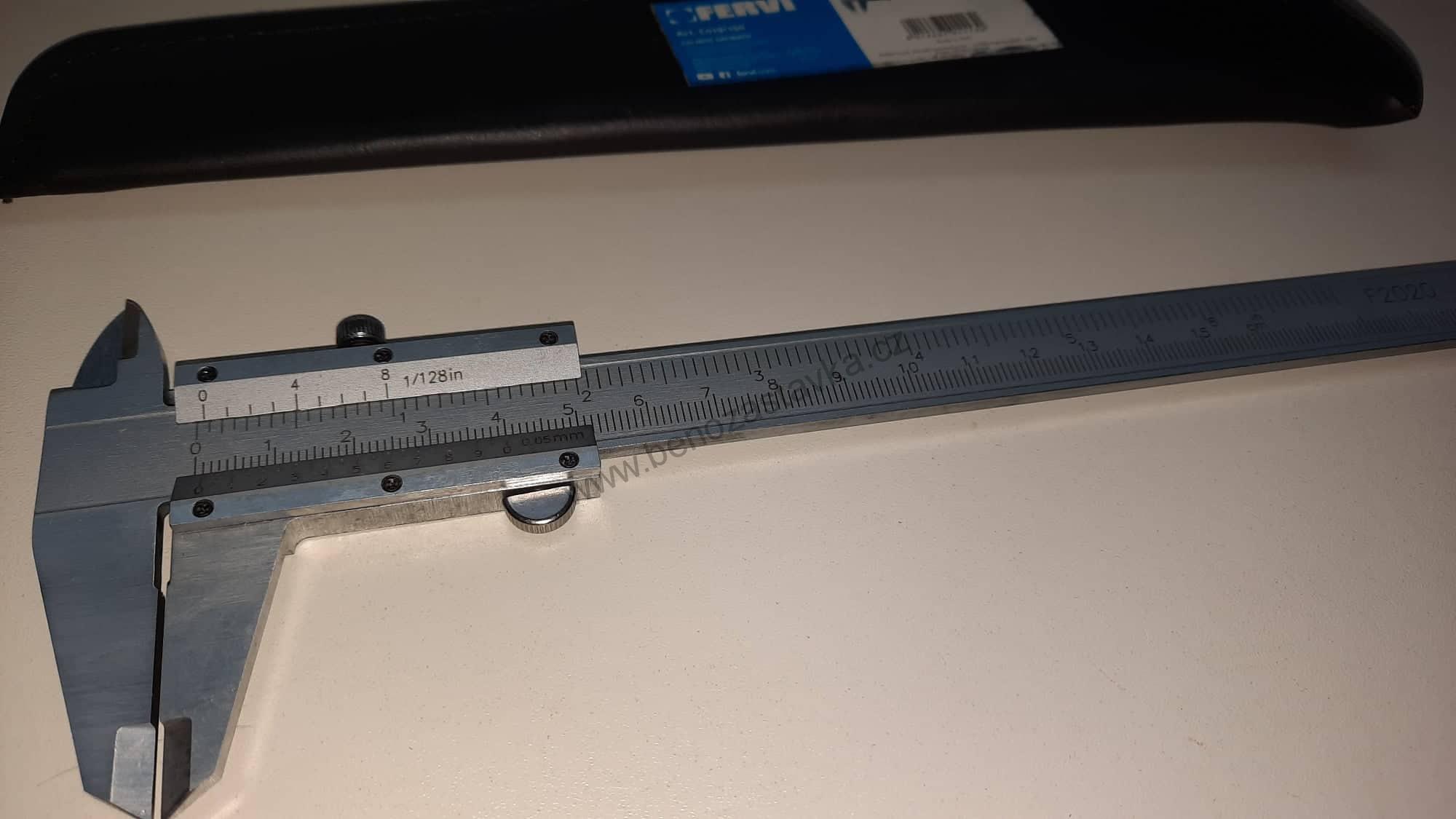 Posuvné měřítko/šuplera - 150 mm - DIN 862 - Fervi