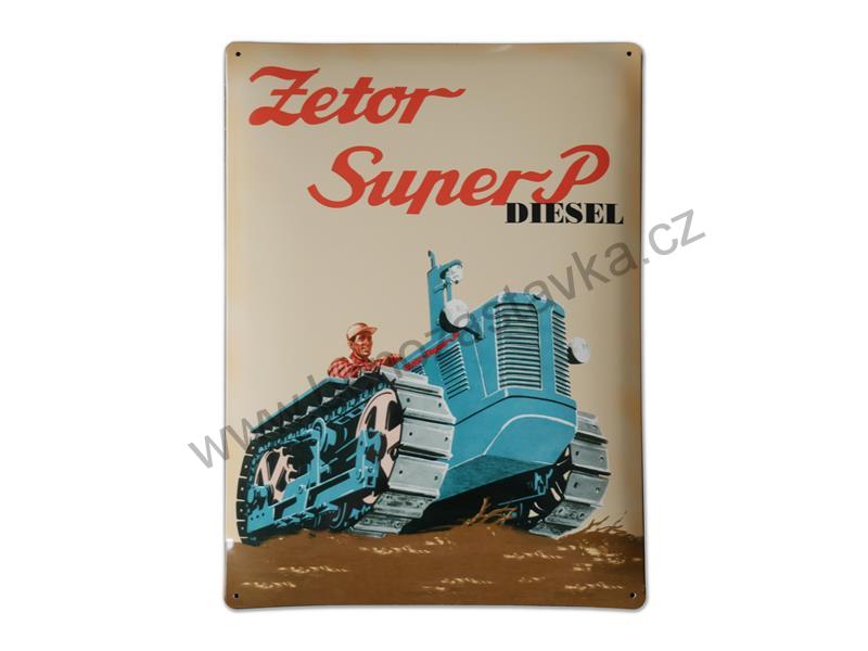 Hliníková retro cedule Zetor Super P