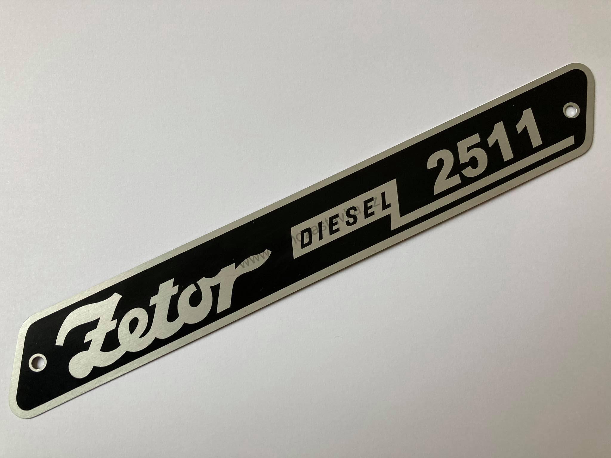 Nápis Zetor 2511 hliník - Zetor 2511