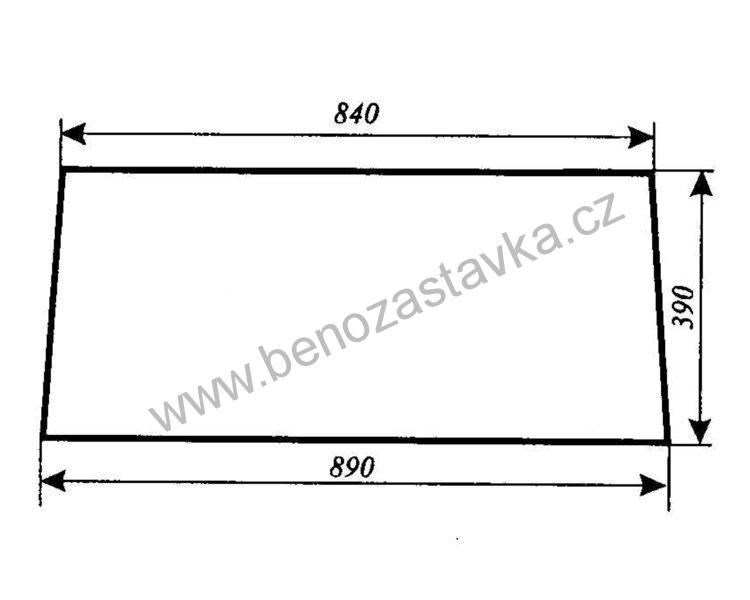 Sklo zadní - Zetor 4712 4718