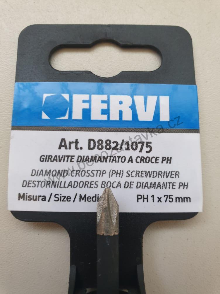 Šroubovák křížový - DIA hrot - PH 1x75 mm - FERVI