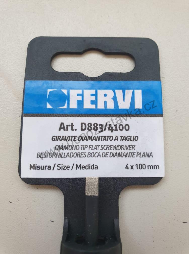 Šroubovák plochý elektrikářský - DIA hrot - 4x100 mm - FERVI