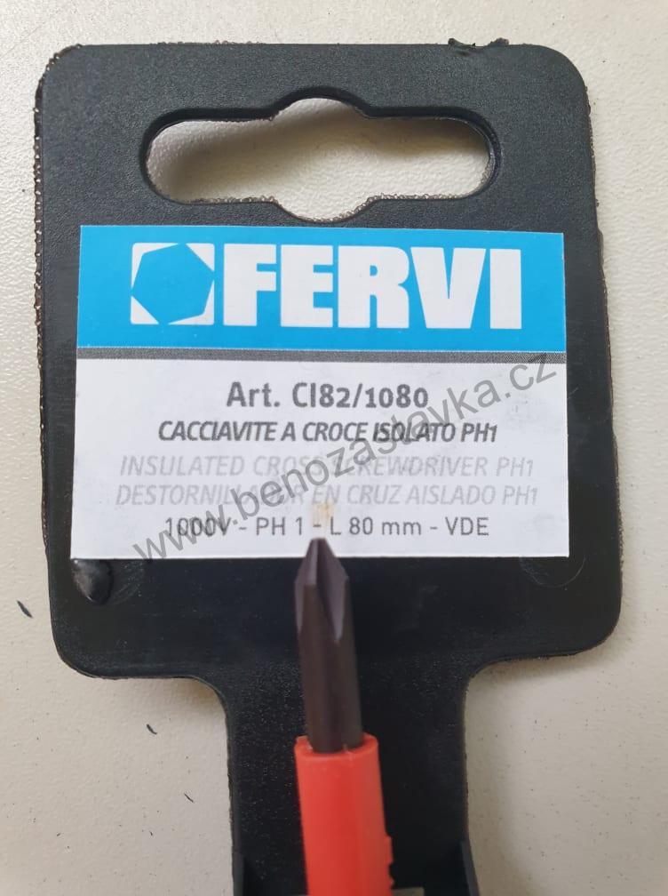 Křížový šroubovák, izolovaný - 1000V - PH1x4,5x80 mm - FERVI