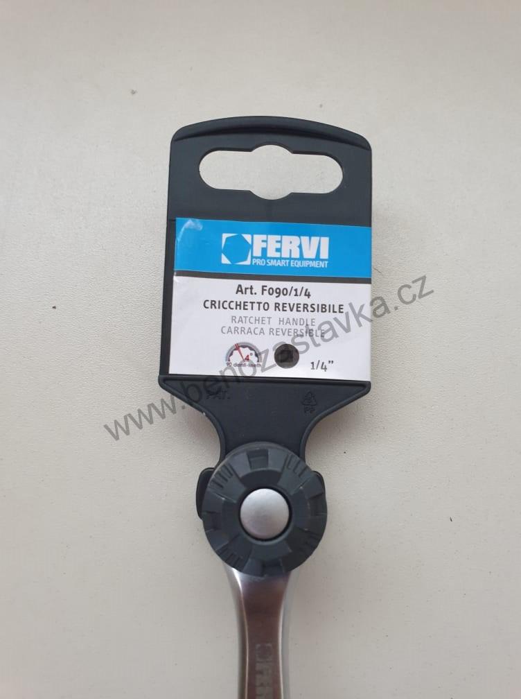 Ráčna ergonomická 1/4" 90 zubů - FERVI