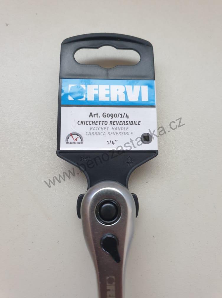 Ráčna ergonomická 1/4" 90 zubů - FERVI