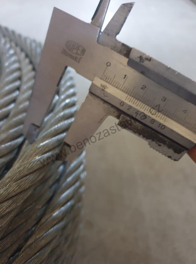 Ocelové lano 80m - 14mm/222 drátů