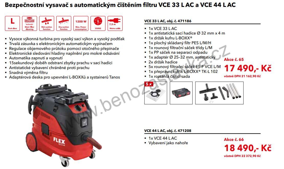 SET Bezpečnostní vysavač s automatickým čištěním filtru VCE 44 L AC - FLEX