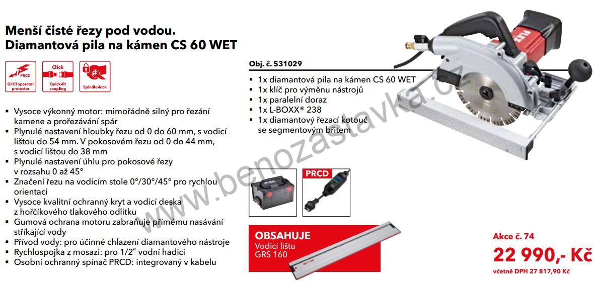 Diamantová pila na kámen CS 60 WET - FLEX