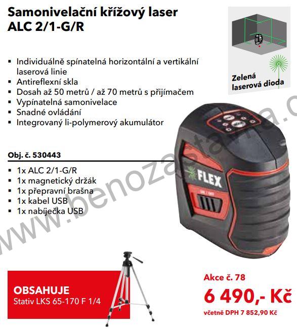 Křížový laser samonivelační ALC 2/1-G/R - FLEX