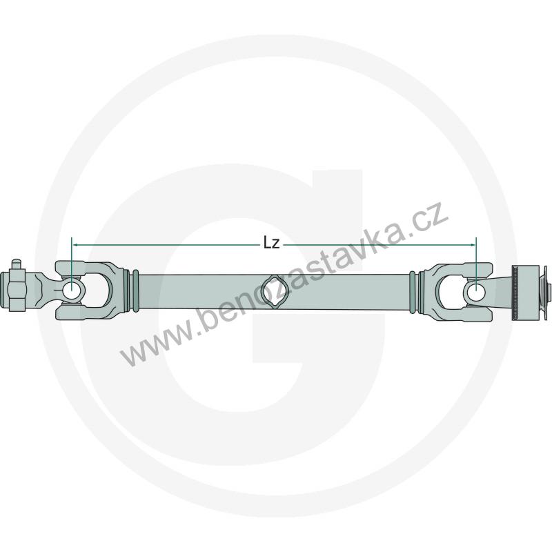 Kardan - kloubová hřídel s volnoběžkou pravotočivá Lz 860 - F 24, AW35, AW35S GRANIT