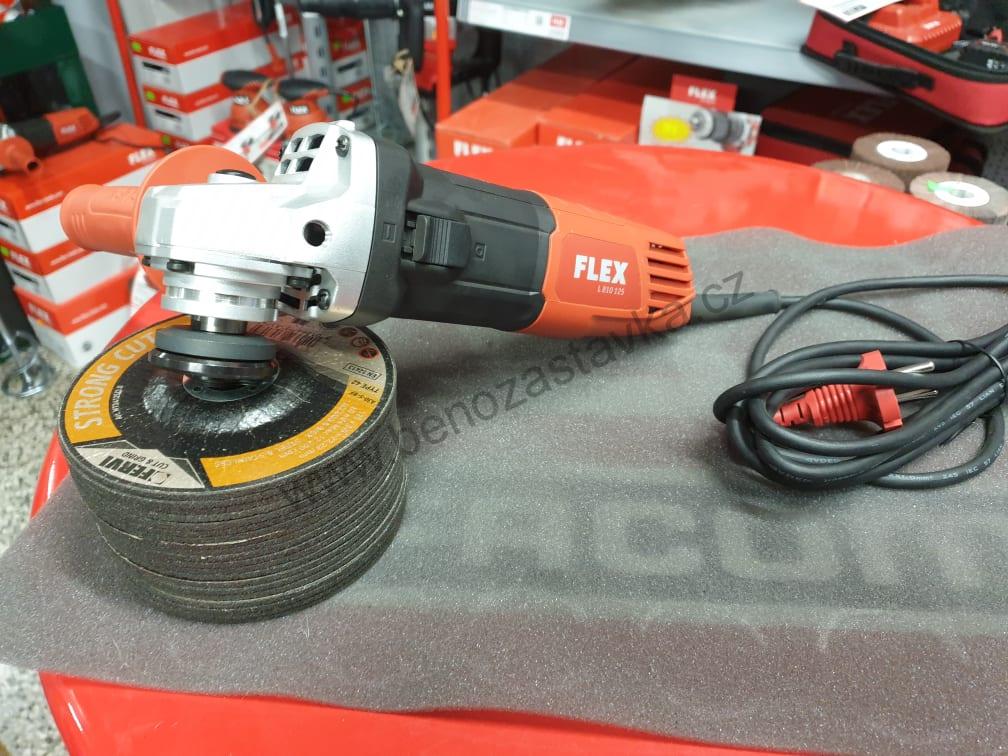 Úhlová bruska L810 125mm + 20 kusů řezných kotoučů - FLEX