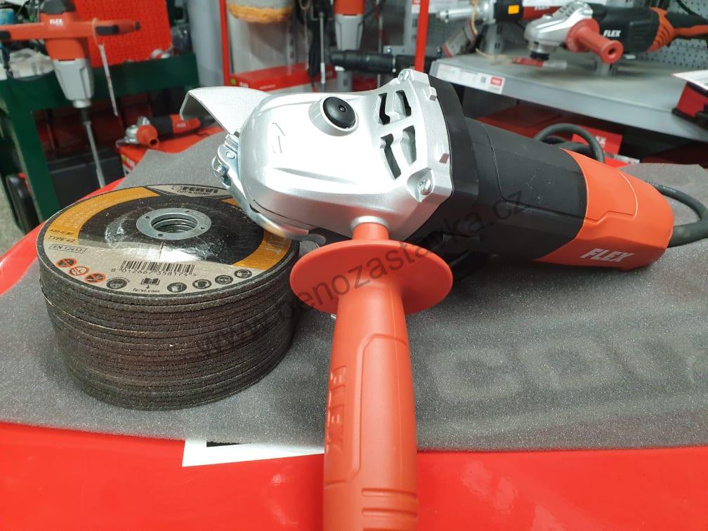Úhlová bruska L1001 125mm + 20 kusů řezných kotoučů - FLEX